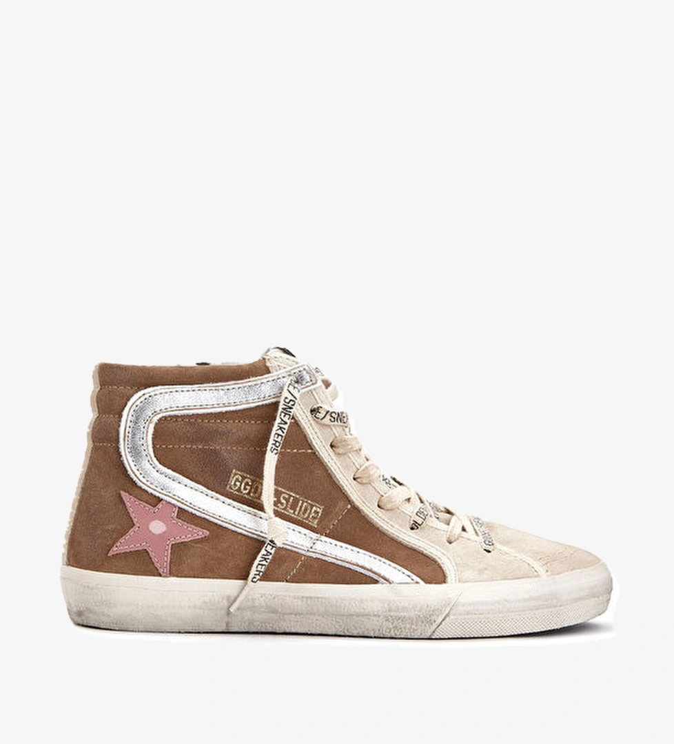 Golden Goose Slide Taba Kadın Deri Sneaker model görseli