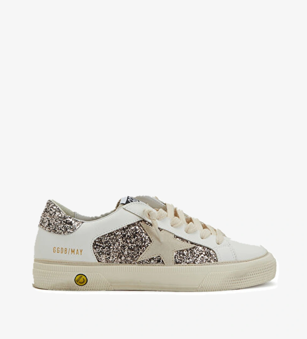 Golden Goose Beyaz Logolu Unisex Çocuk Deri Sneaker model görseli