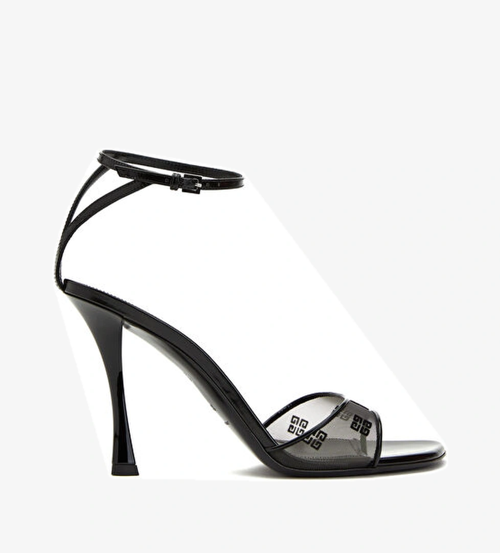 Siyah Logo Detaylı Kadın Sandalet - Görsel 1