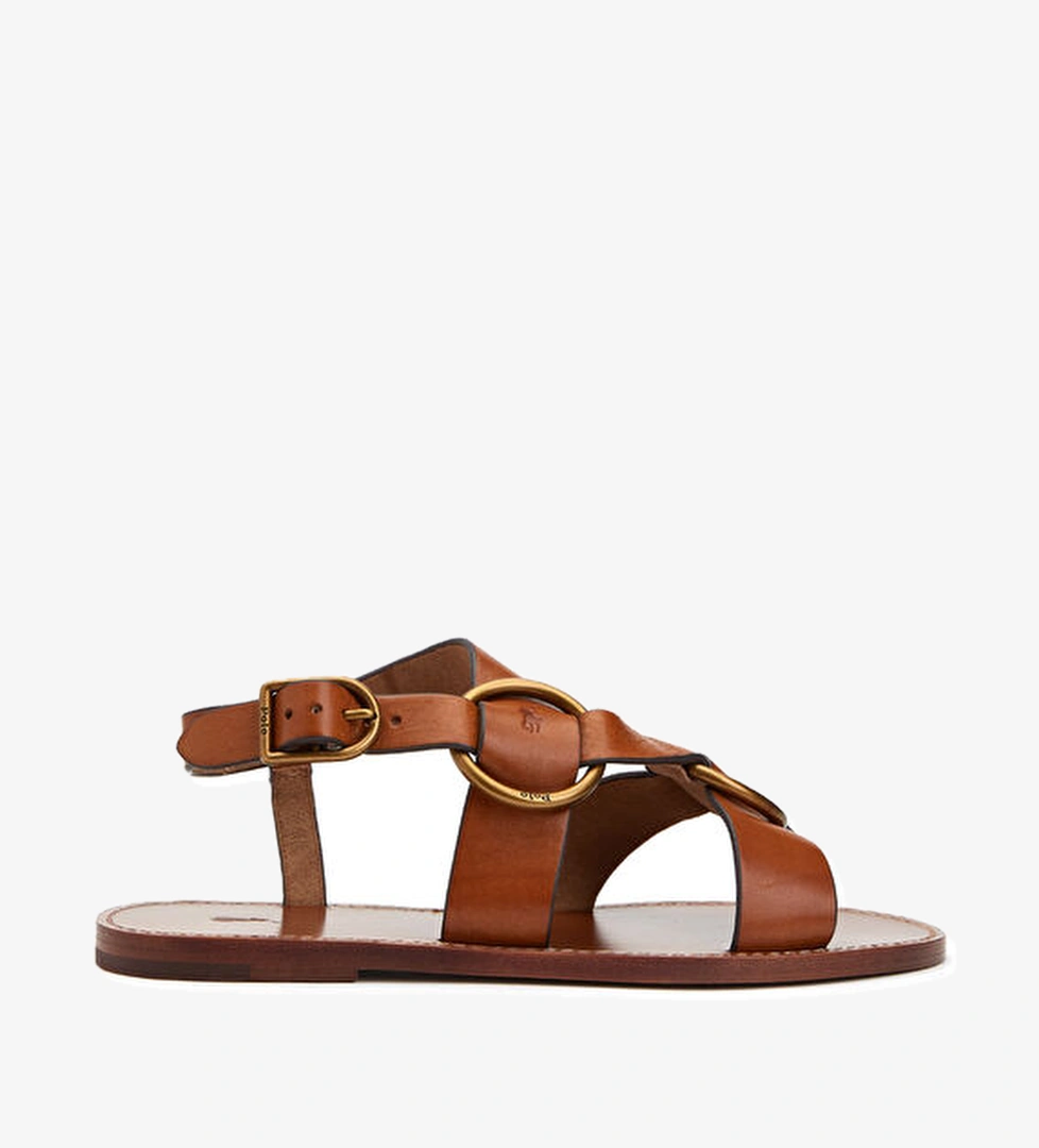 Polo Ralph Lauren Taba Kadın Deri Sandalet model görseli