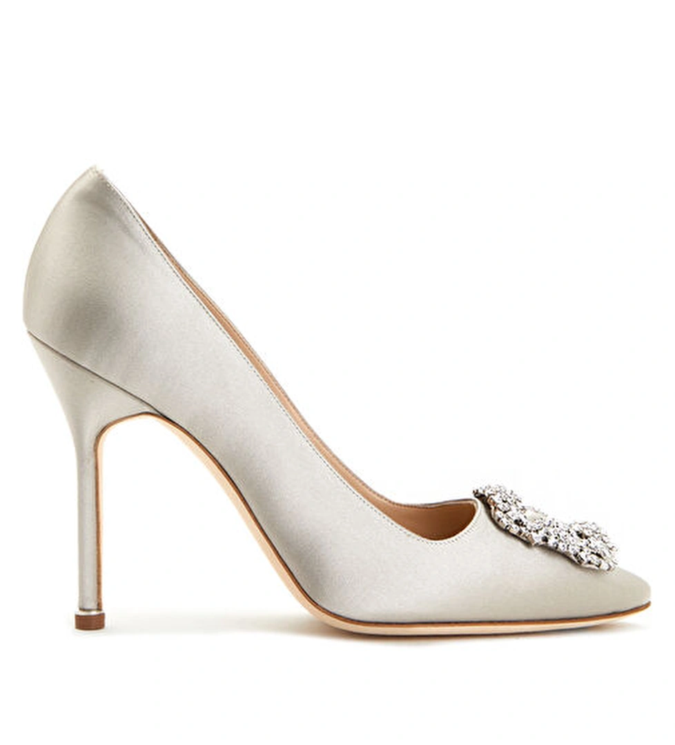 Manolo Blahnik Hangisi Vizon Topuklu Ayakkabı model görseli