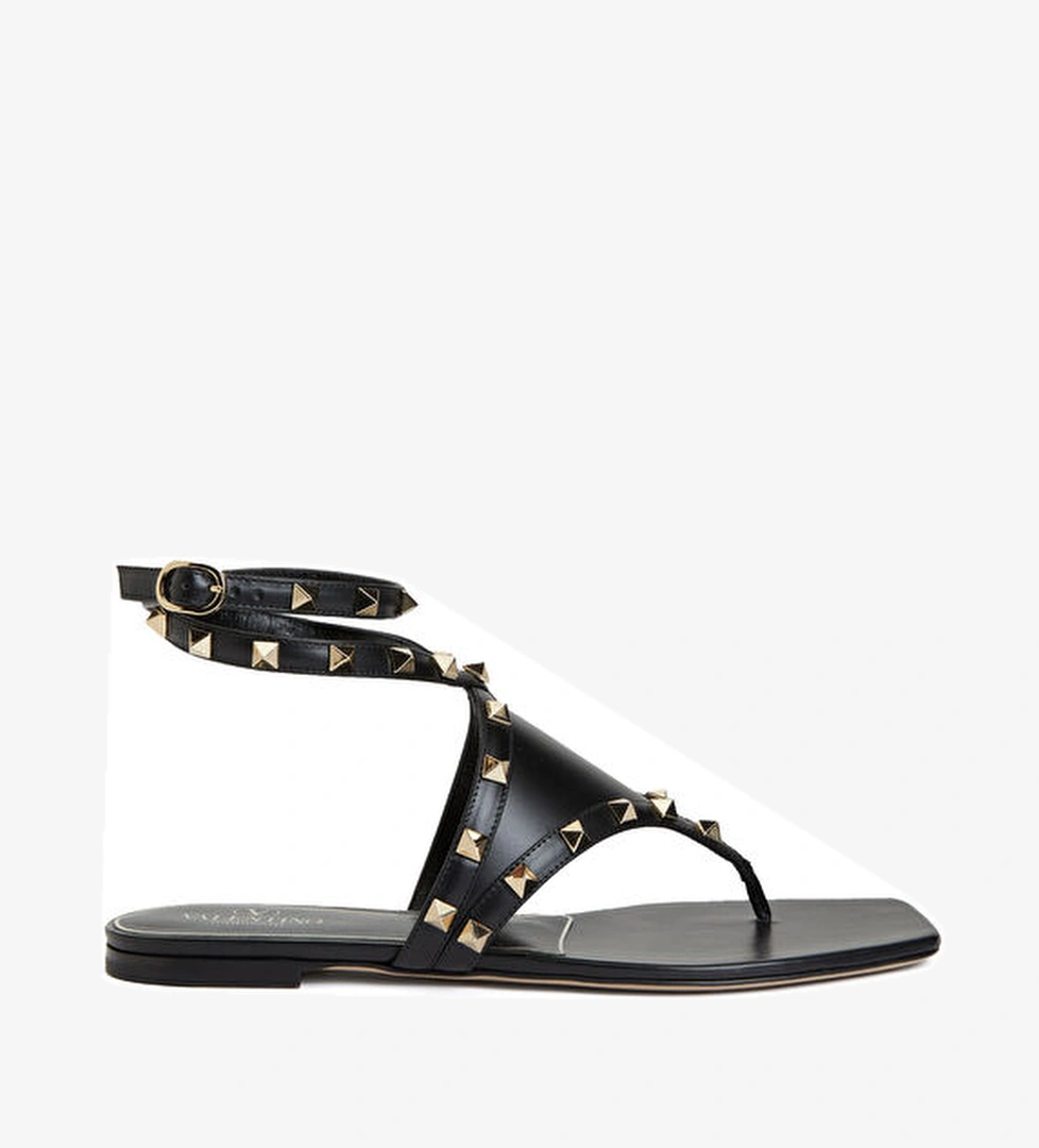 Valentino Garavani Rockstud Siyah Kadın Deri Sandalet model görseli