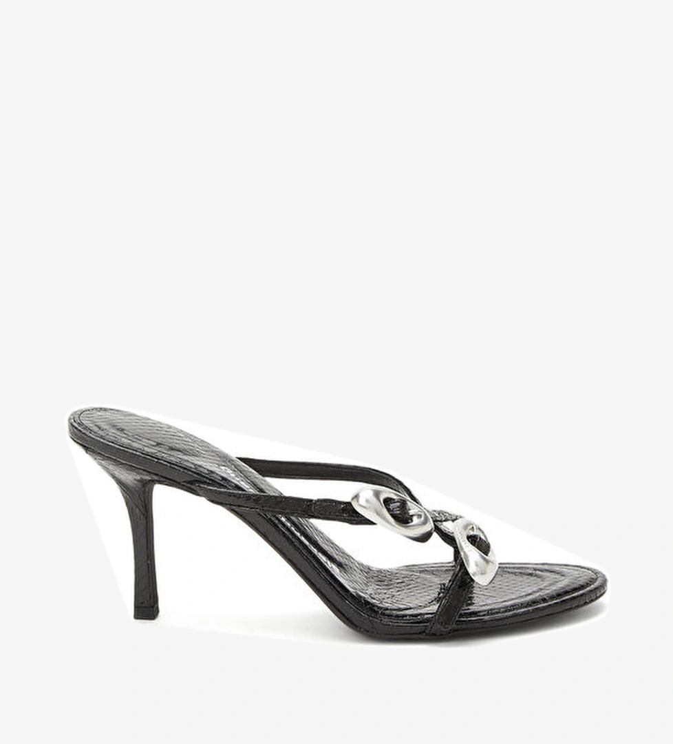 Alexander Wang Siyah Kadın Deri Terlik model görseli