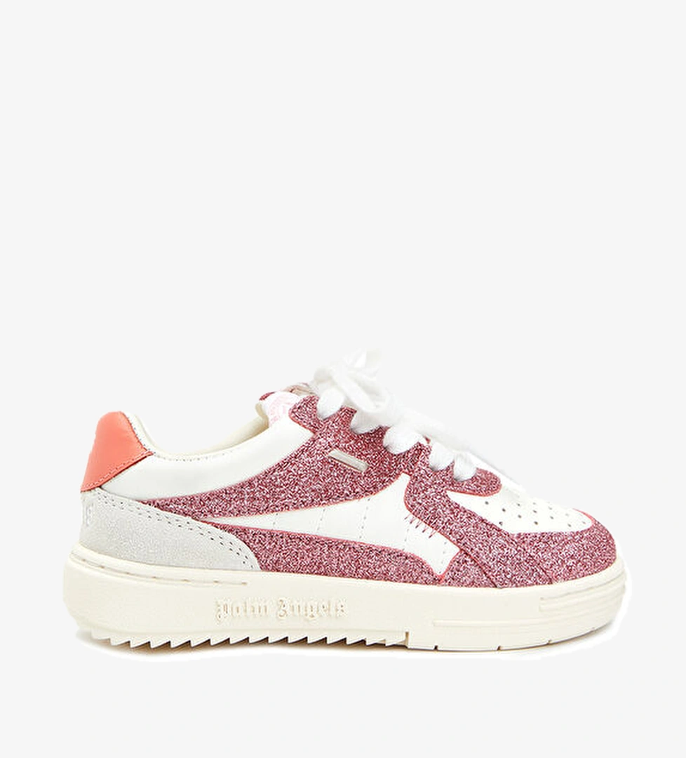 Palm Angels Pembe Beyaz Kız Çocuk Deri Sneaker model görseli