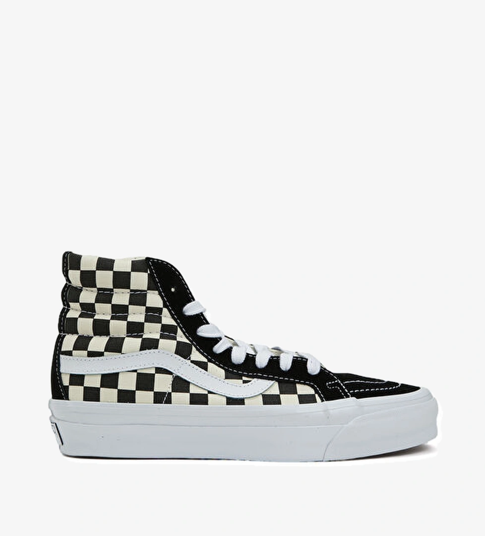 Vans Sk8-Hi Reissue 38 Siyah Beyaz Kadın Süet Sneaker model görseli