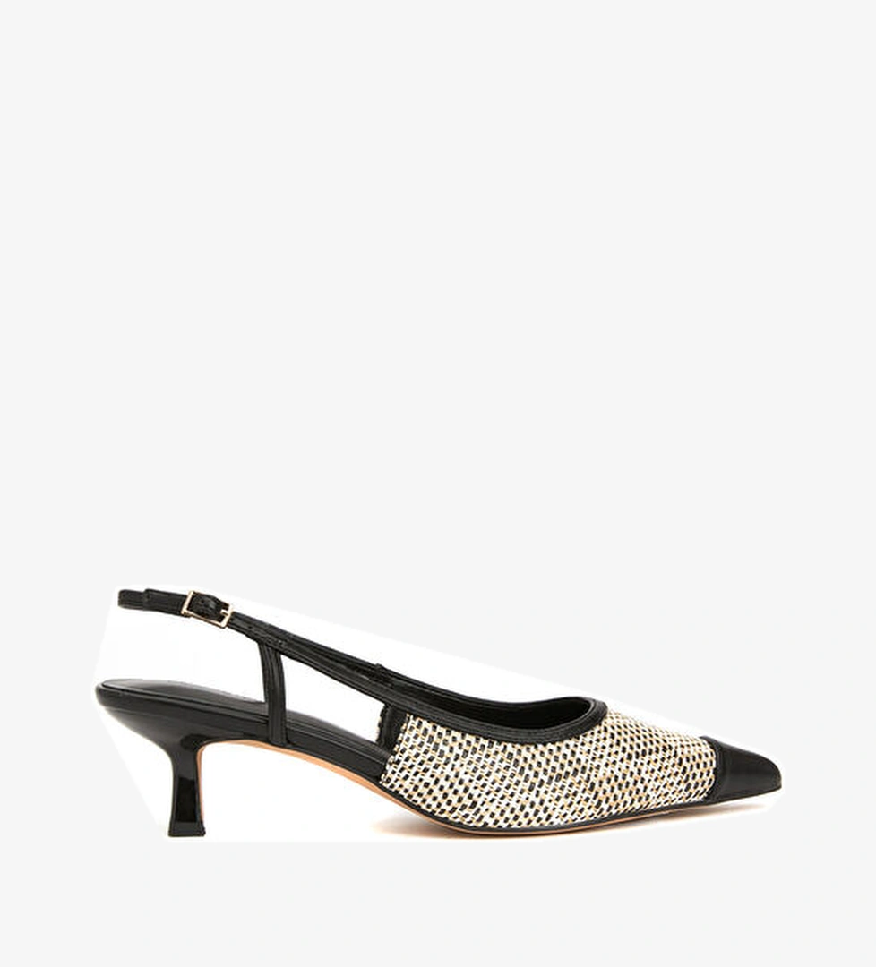 George Hogg Bej Siyah Topuklu Ayakkabı model görseli