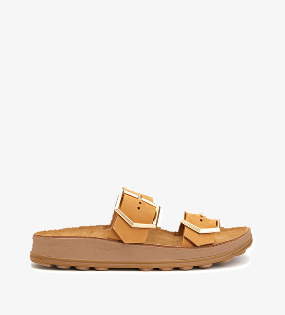 Taba Kadın Deri Terlik - Görsel 1