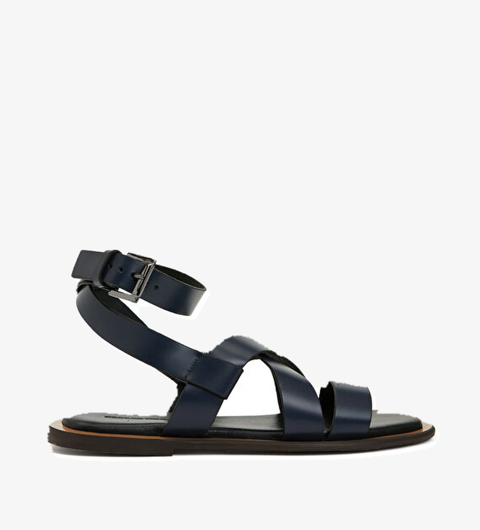 George Hogg Lacivert Kadın Deri Sandalet model görseli