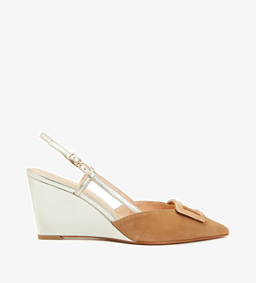 George Hogg Taba Süet Topuklu Ayakkabı model görseli