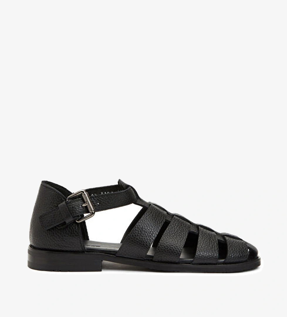 Divarese Siyah Kadın Deri Ayakkabı model görseli