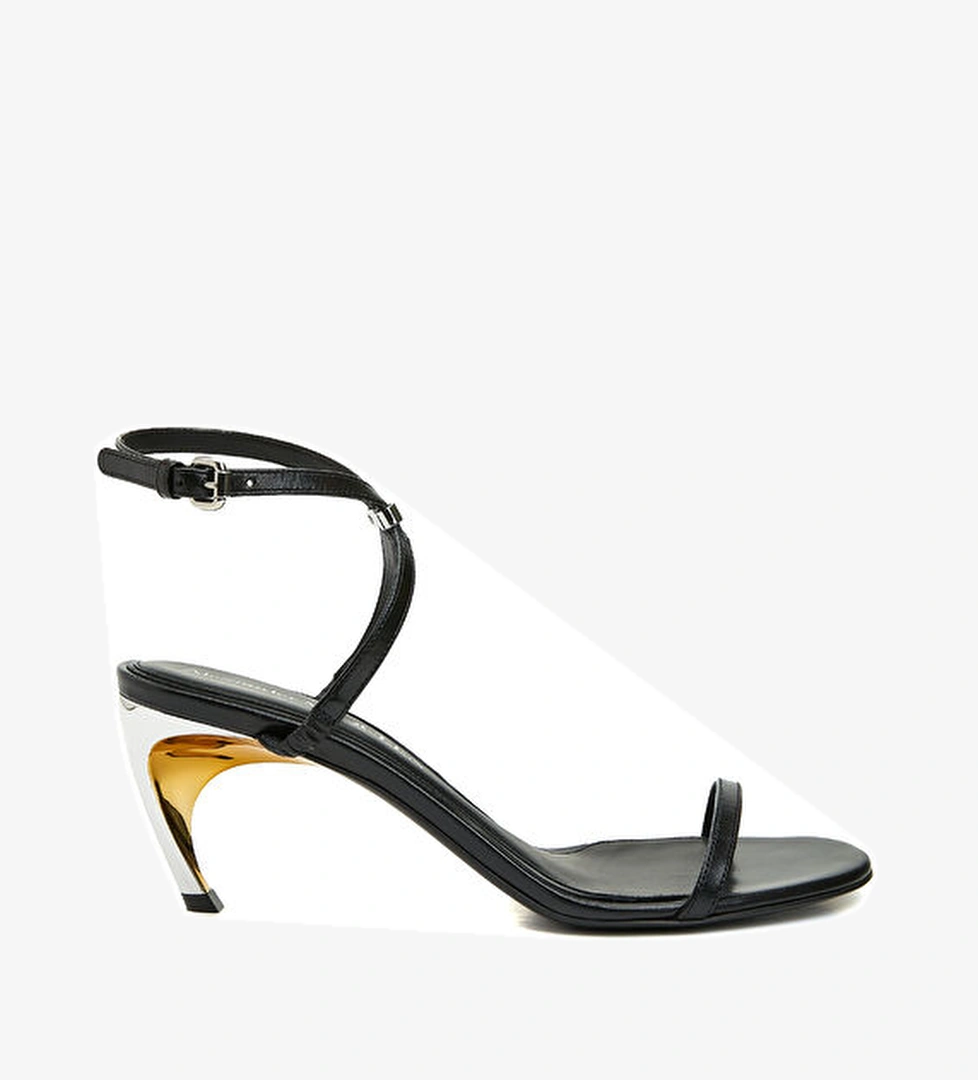 Armadillo Siyah Kadın Deri Sandalet - Görsel 1