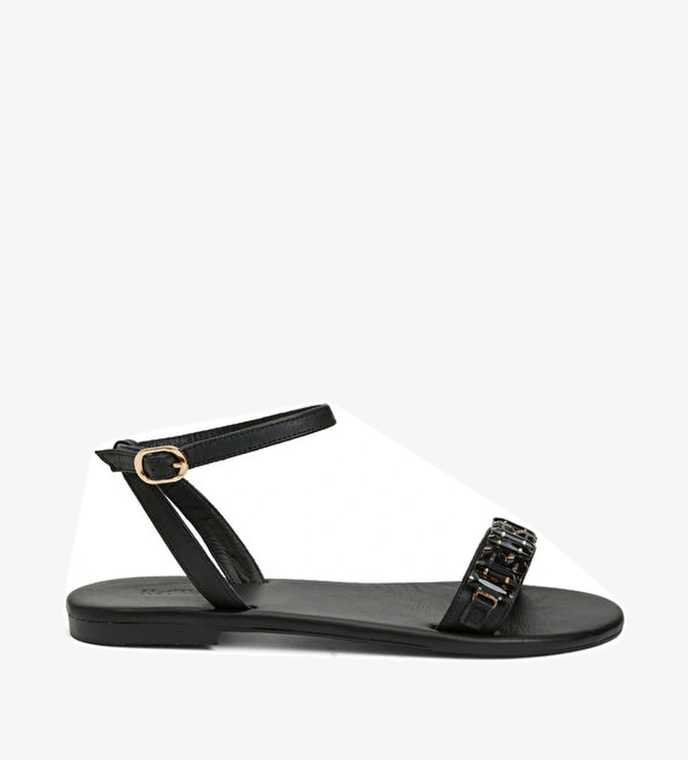 Network Network Siyah Kadın Deri Sandalet Beymen'de! Siyah - 1. görsel