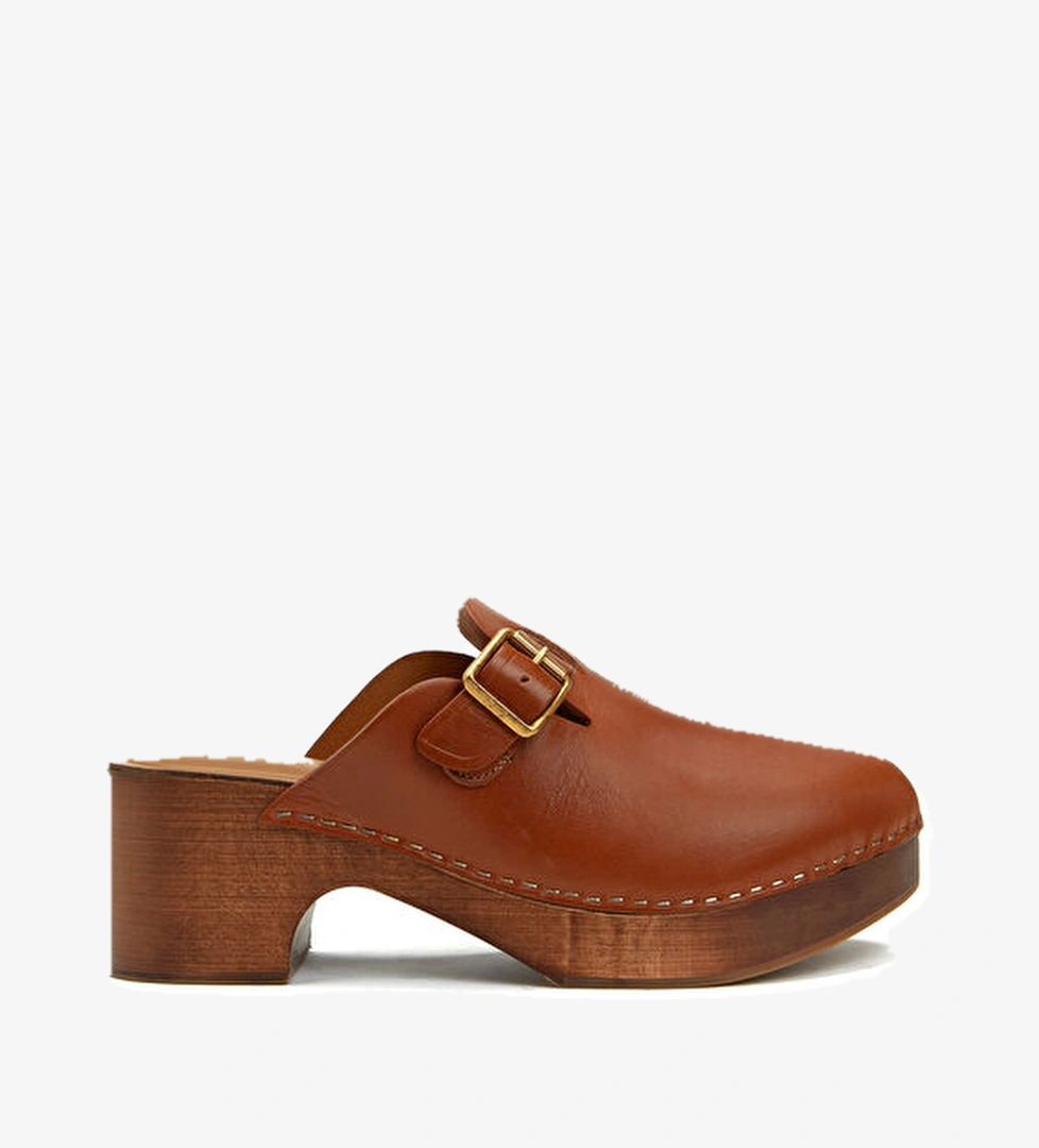 Taba Kadın Deri Terlik - Görsel 1