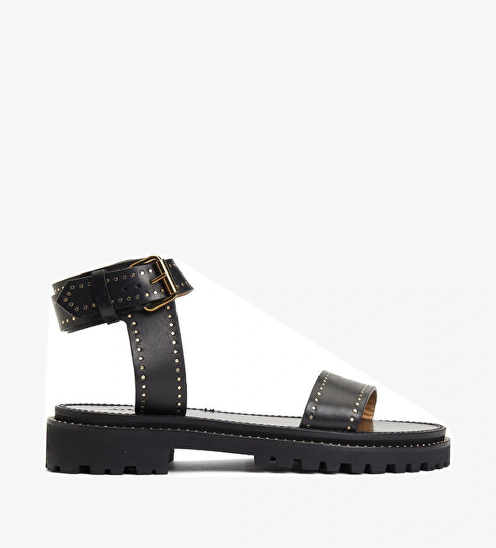 Isabel Marant Breena Siyah Bantlı Kadın Deri Sandalet model görseli