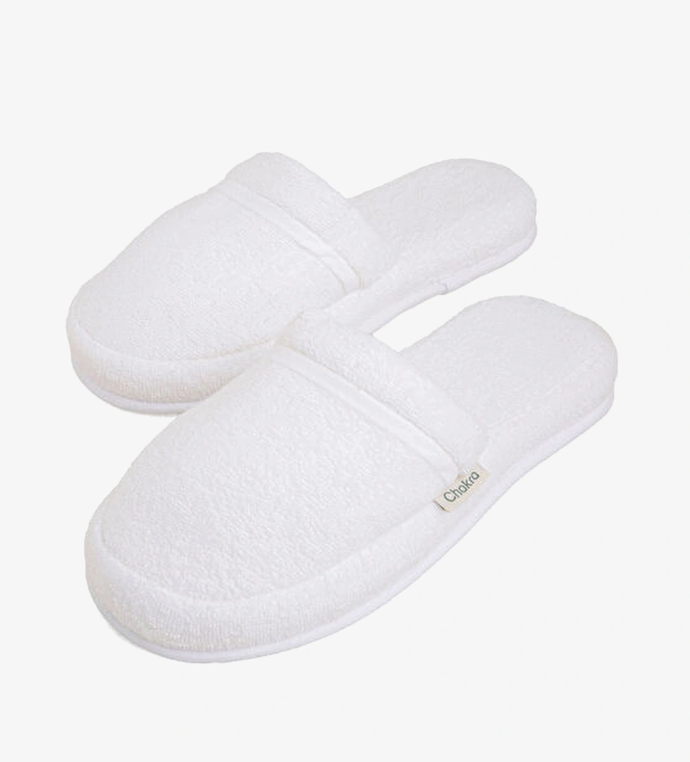 Solid Beyaz Unisex Ev Terliği
