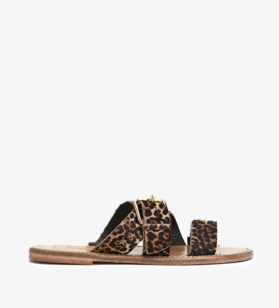 Golden Goose Margaret Leopar Kadın Deri Terlik model görseli
