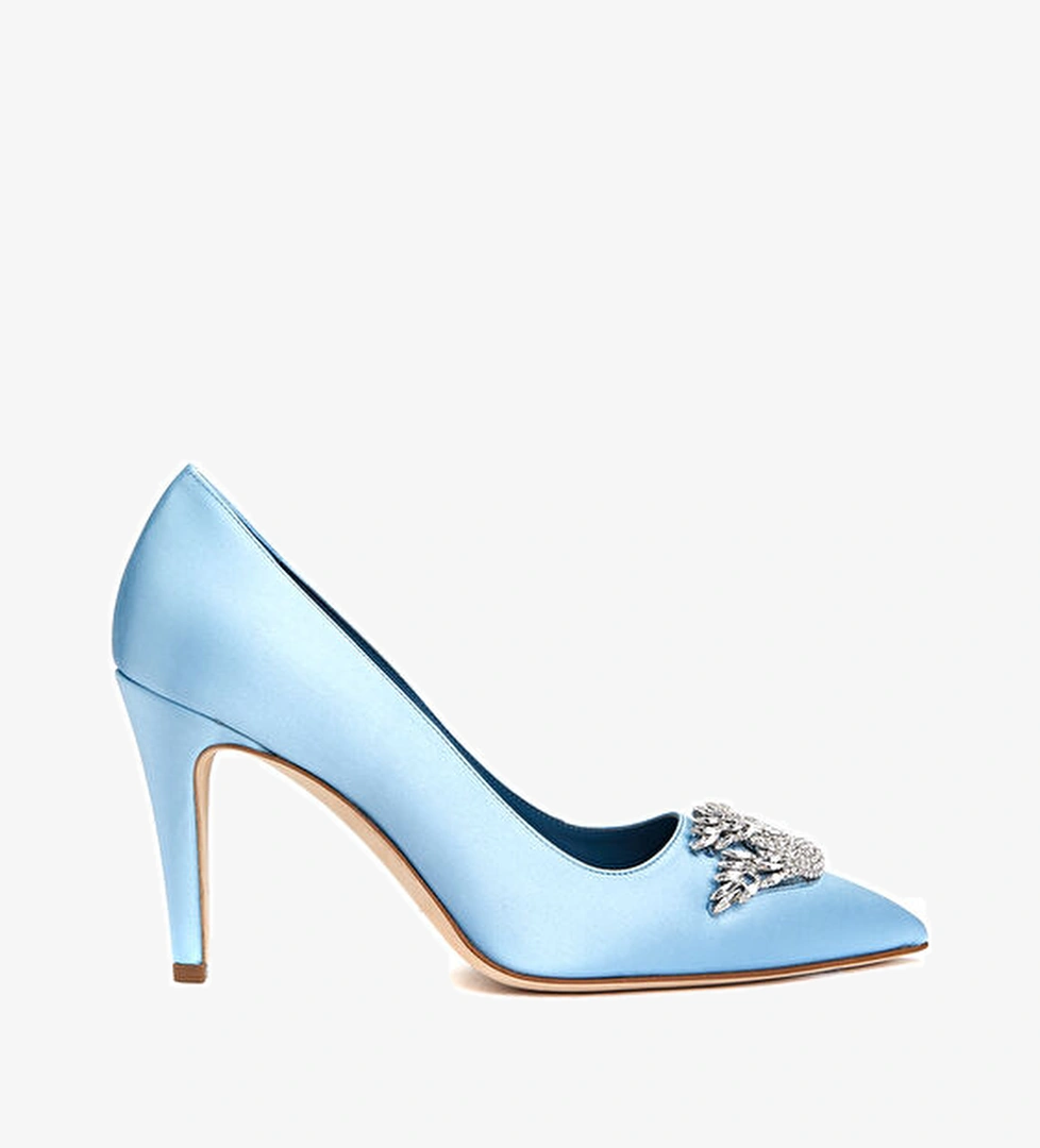 Palos Mavi Taşlı Tokalı Stiletto - Görsel 1