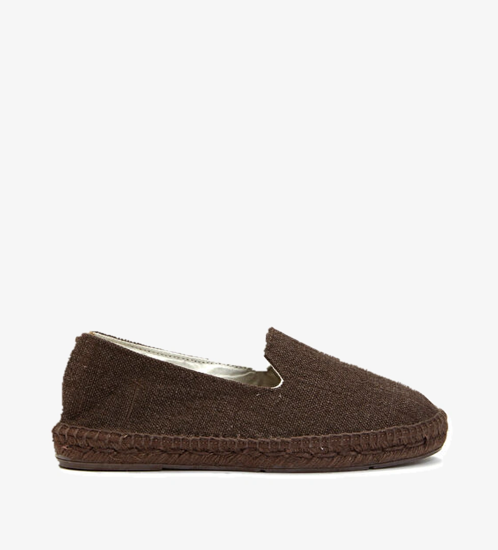 Manebi Koyu Kahverengi Erkek Keten Espadril model görseli