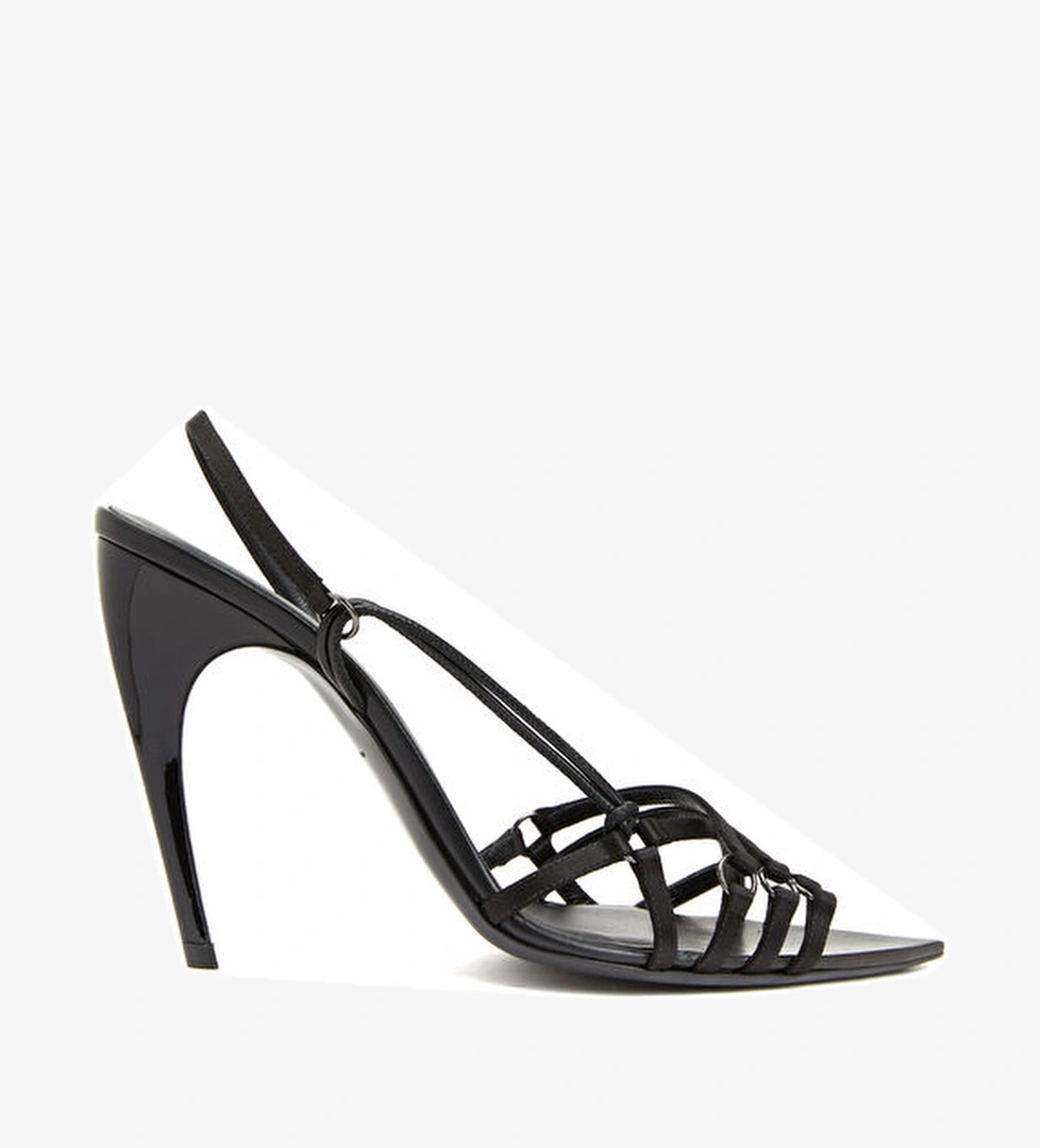 Siyah Kadın Deri Sandalet - Görsel 1