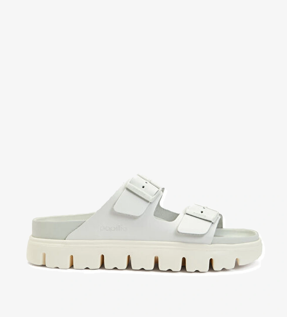 Birkenstock Arizona Chunky EXQ Beyaz Kadın Deri Terlik model görseli