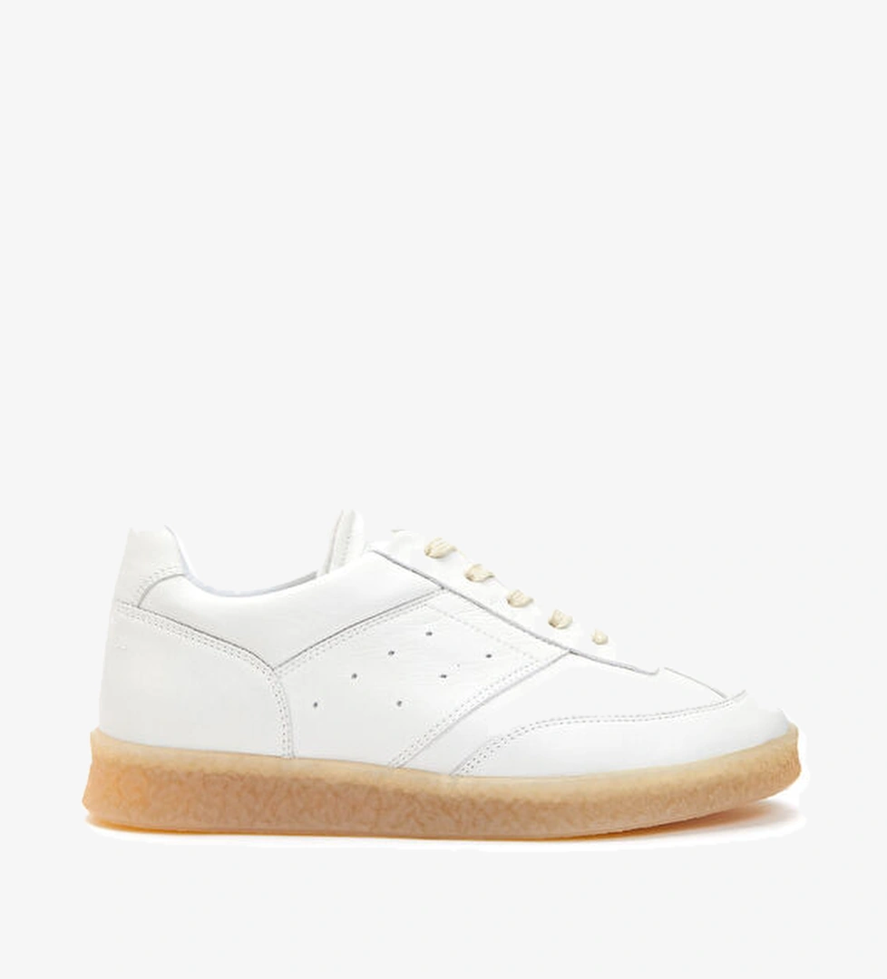 Mm6 Maison Margiela X MM6 Beyaz Kadın Deri Sneaker model görseli