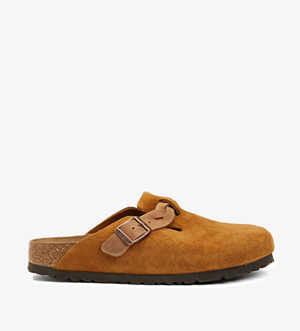 Boston VL Braided Taba Kadın Süet Terlik - Görsel 1