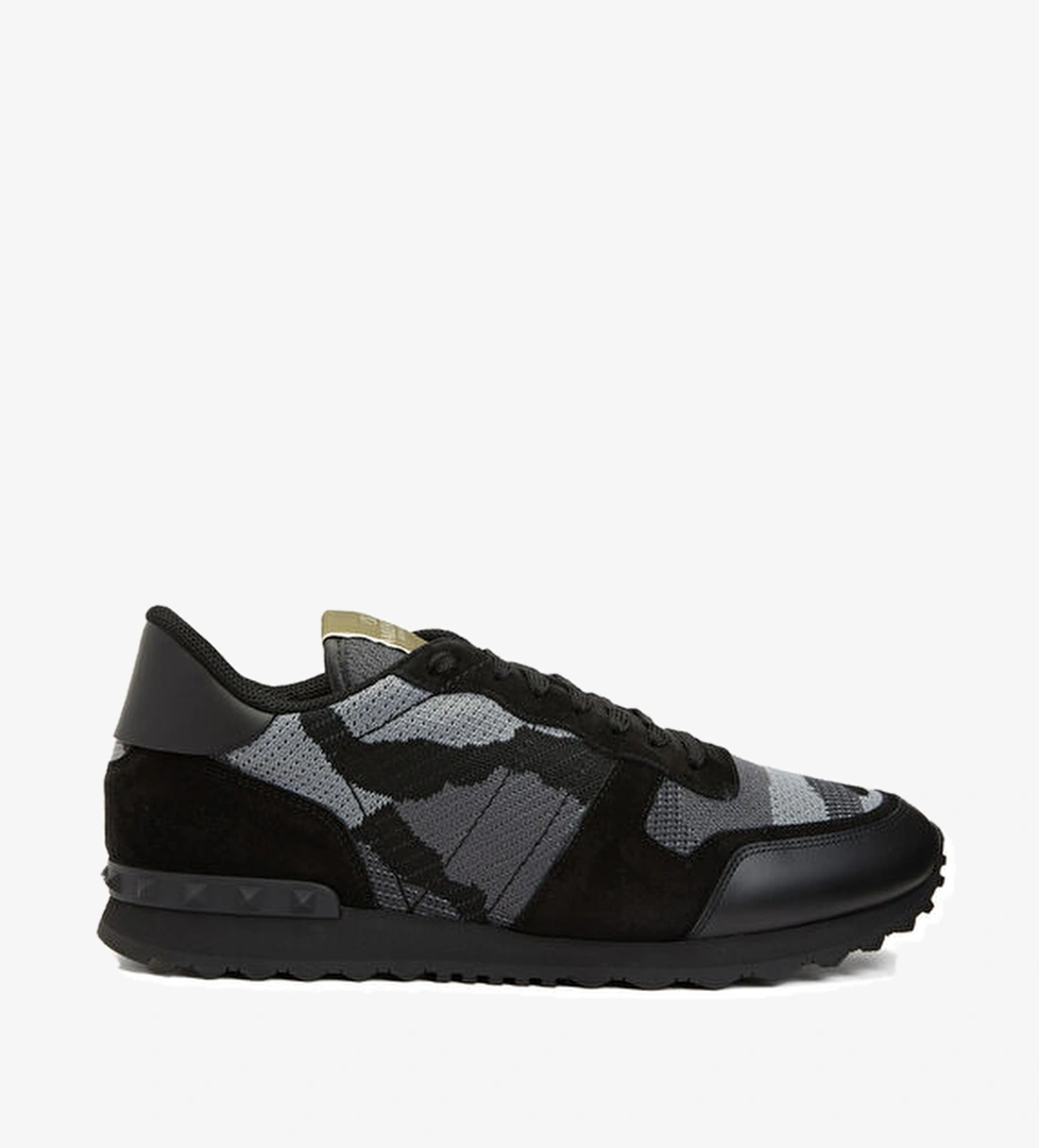 Valentino Garavani Rockrunner Siyah Erkek Deri Sneaker model görseli