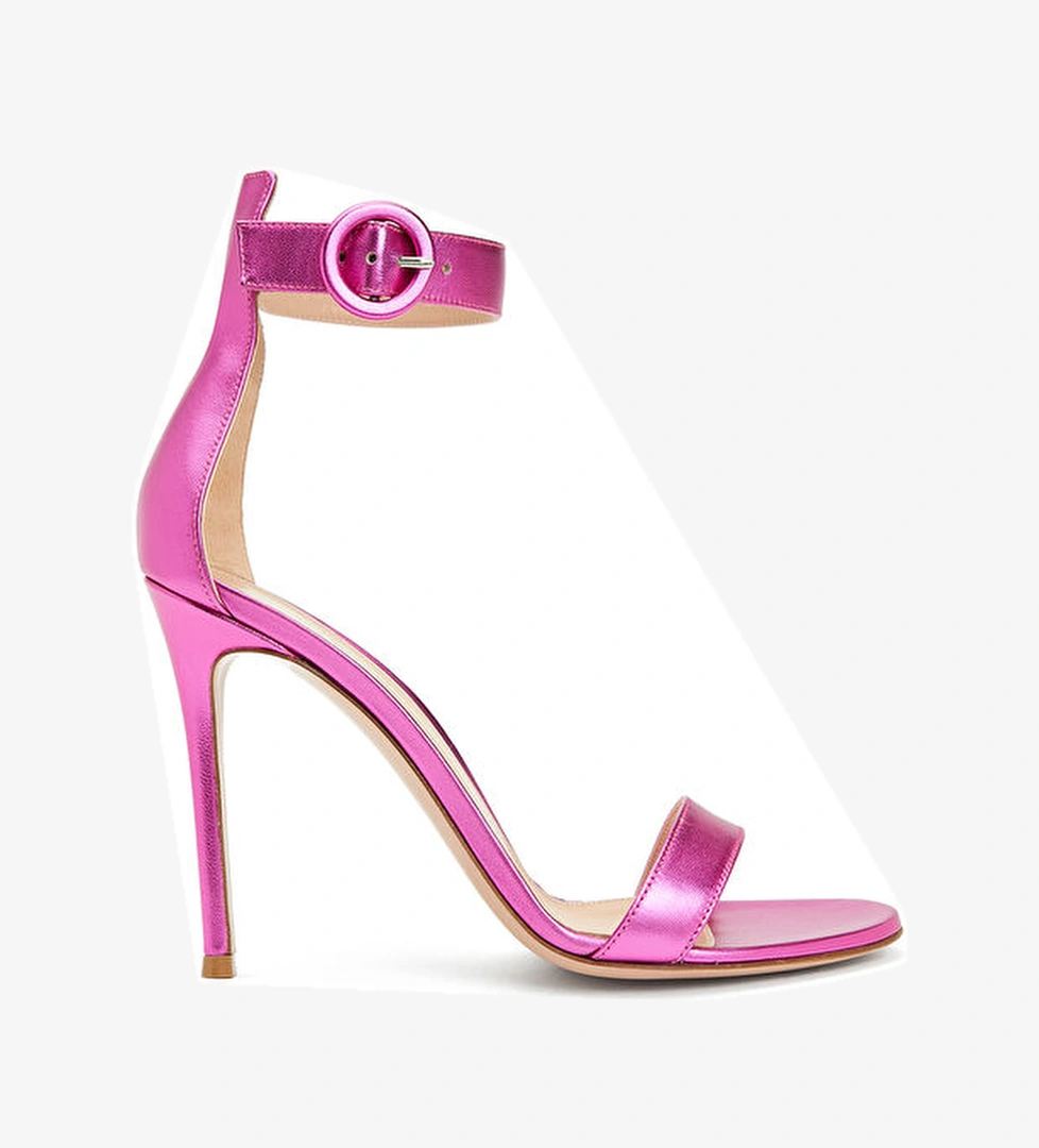 Gianvito Rossi Portofino 105 Yeşil Kadın Deri Sandalet model görseli