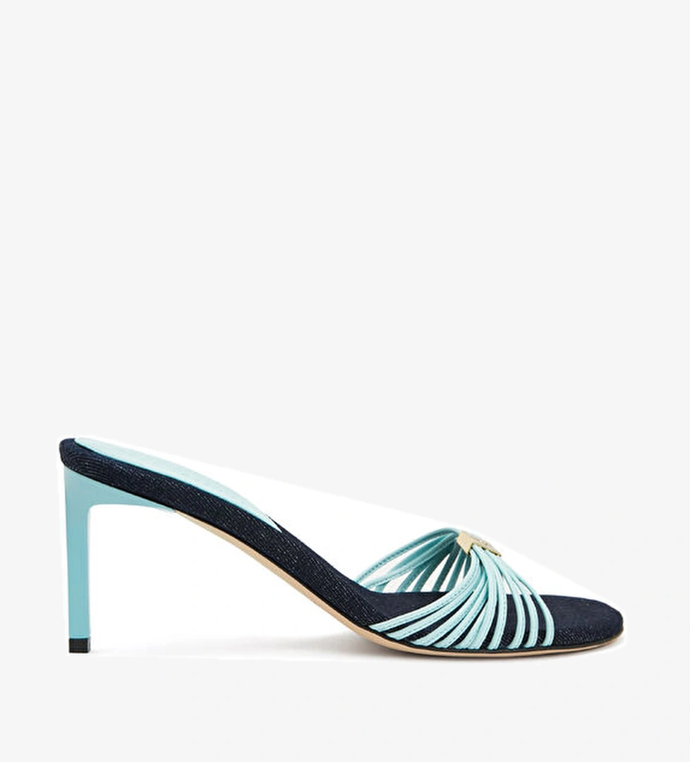 Dear Frances Mavi Kadın Deri Terlik model görseli