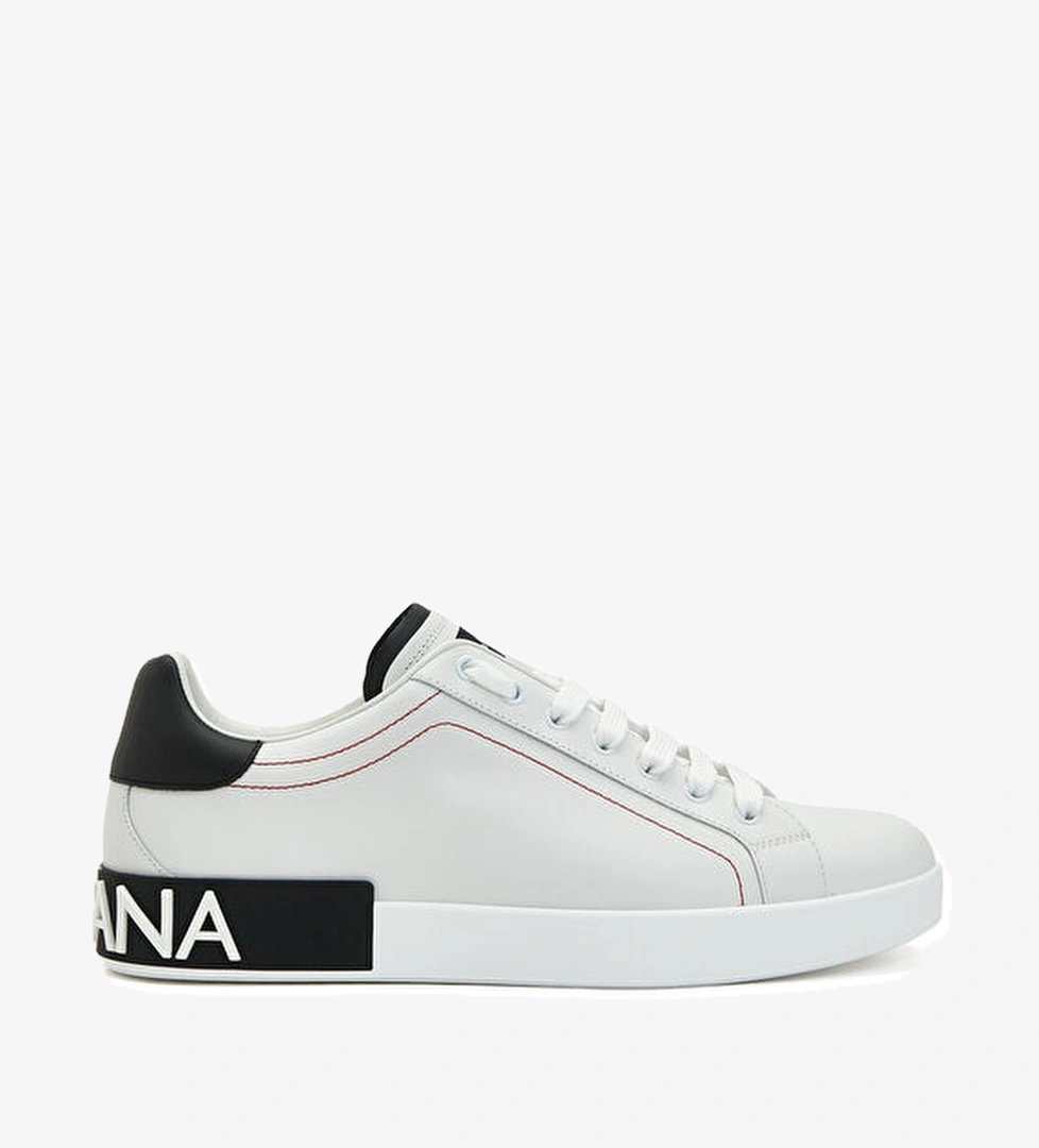 Dolce&gabbana Beyaz Logolu Erkek Deri Sneaker model görseli