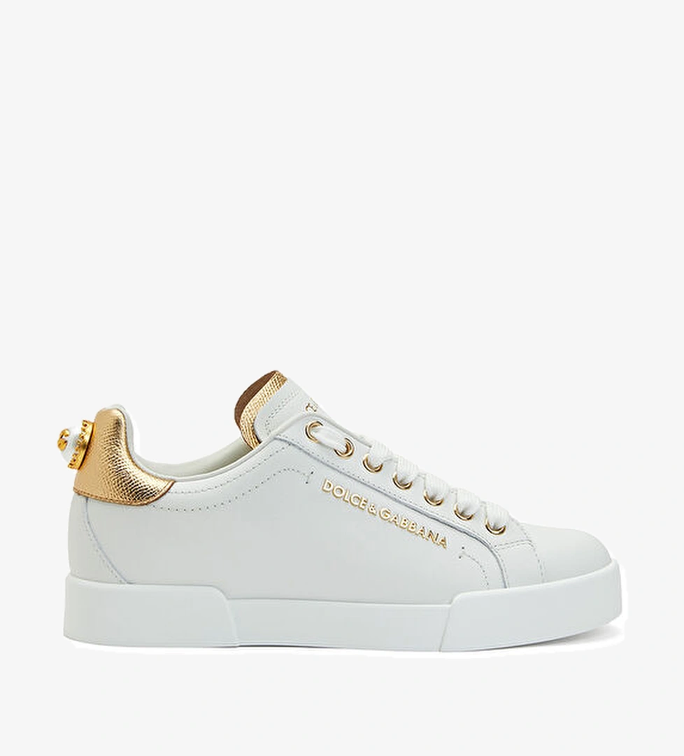 Dolce&gabbana Portofino Siyah Beyaz Kadın Deri Sneaker model görseli