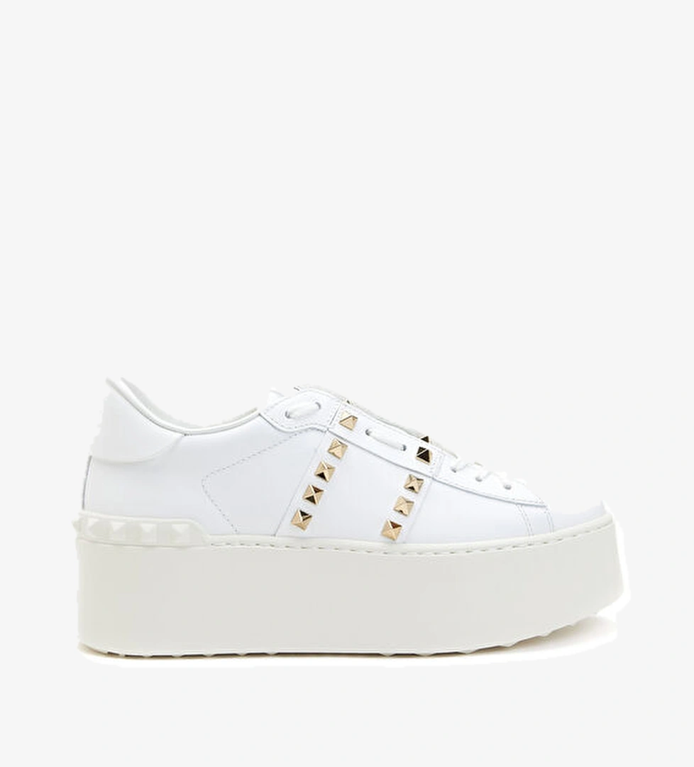 Valentino Garavani Rockstud Beyaz Kadın Deri Sneaker model görseli