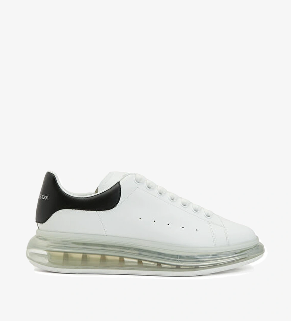 Oversized Siyah Beyaz Erkek Deri Sneaker - Görsel 1