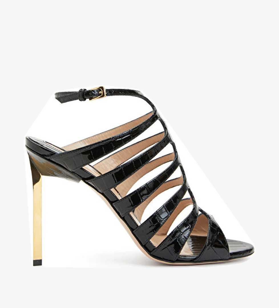 Tom Ford Siyah Kadın Deri Sandalet model görseli