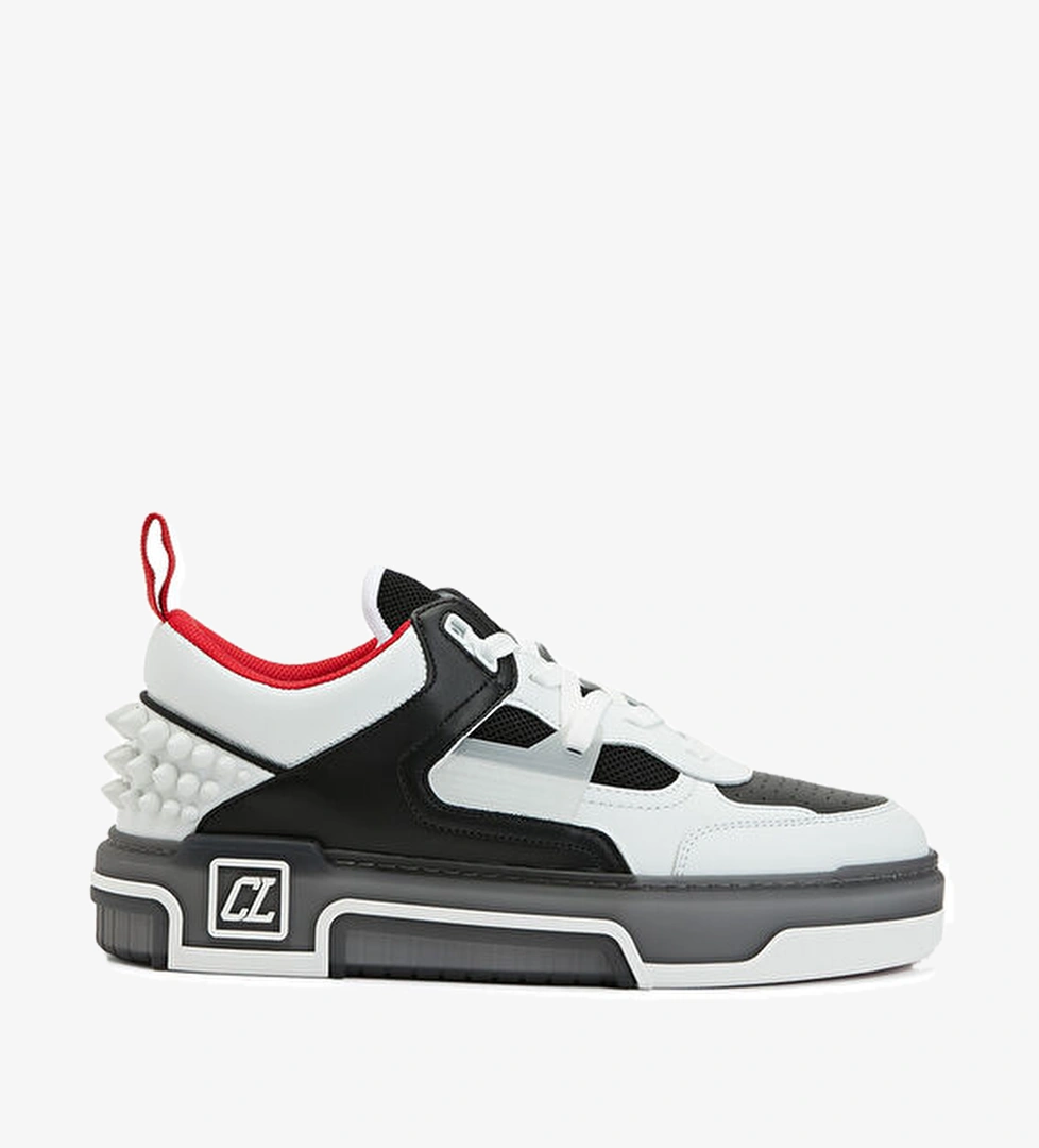 Siyah Beyaz Erkek Deri Sneaker - Görsel 1