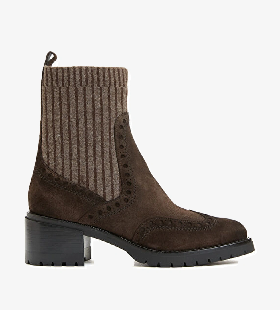 Santoni Kahverengi Kadın Süet Bot model görseli