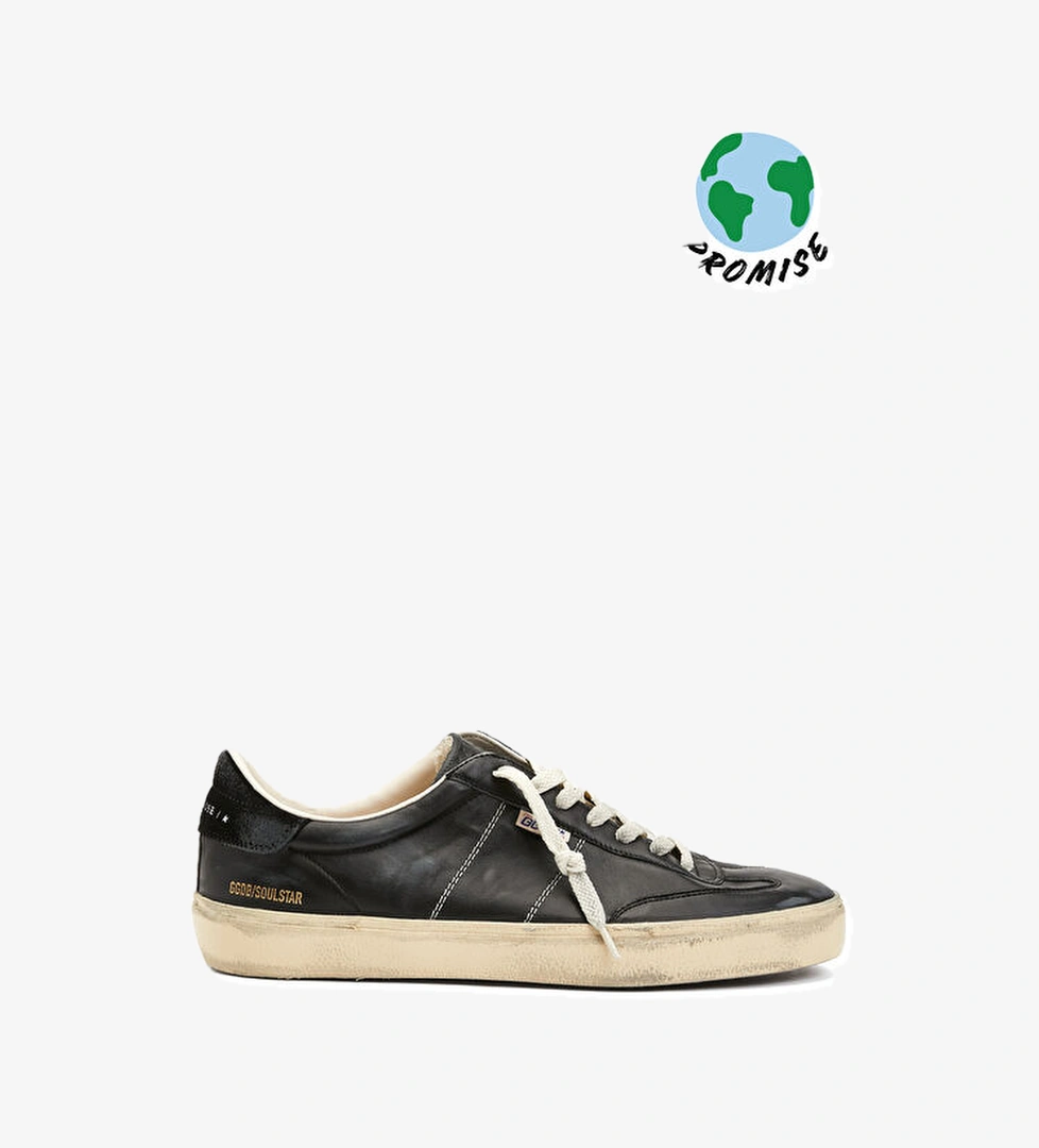 Golden Goose Soul Star Siyah Erkek Deri Sneaker model görseli