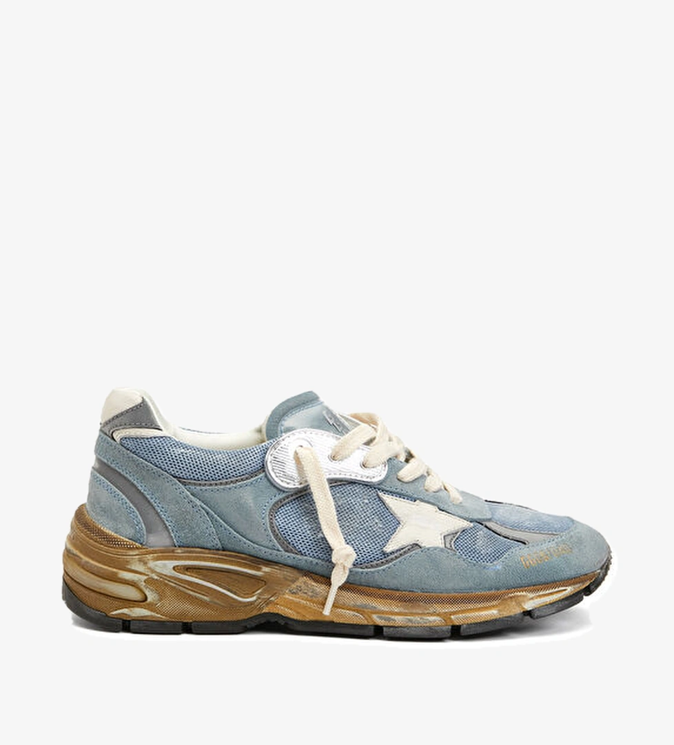 Golden Goose Dad Star Mavi Kadın Deri Sneaker model görseli
