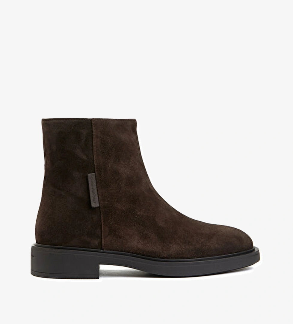 Gianvito Rossi Koyu Kahverengi Kadın Süet Bot model görseli