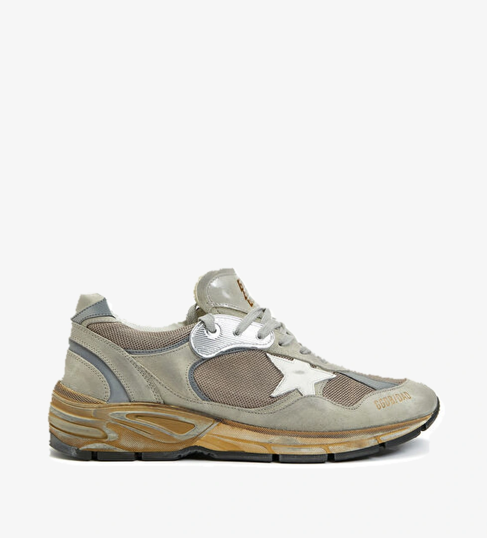 Golden Goose Dad Kahverengi Silver Erkek Deri Sneaker model görseli