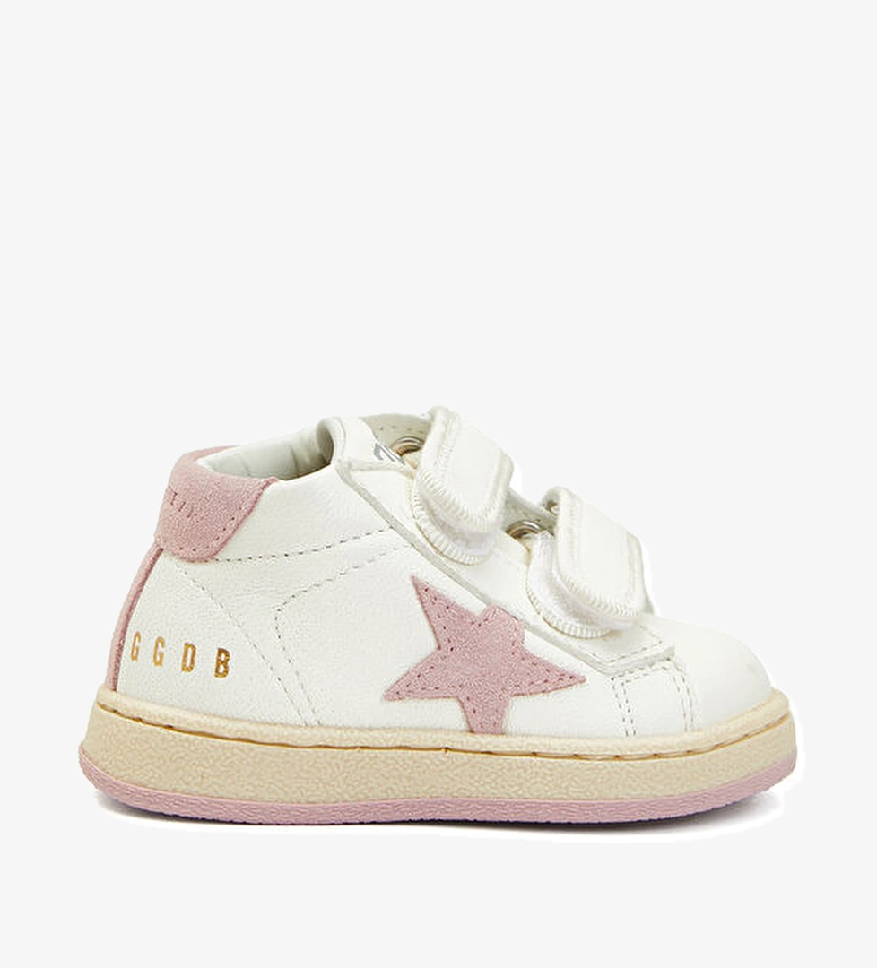 Golden Goose June Beyaz Pembe Kız Çocuk Deri Sneaker model görseli