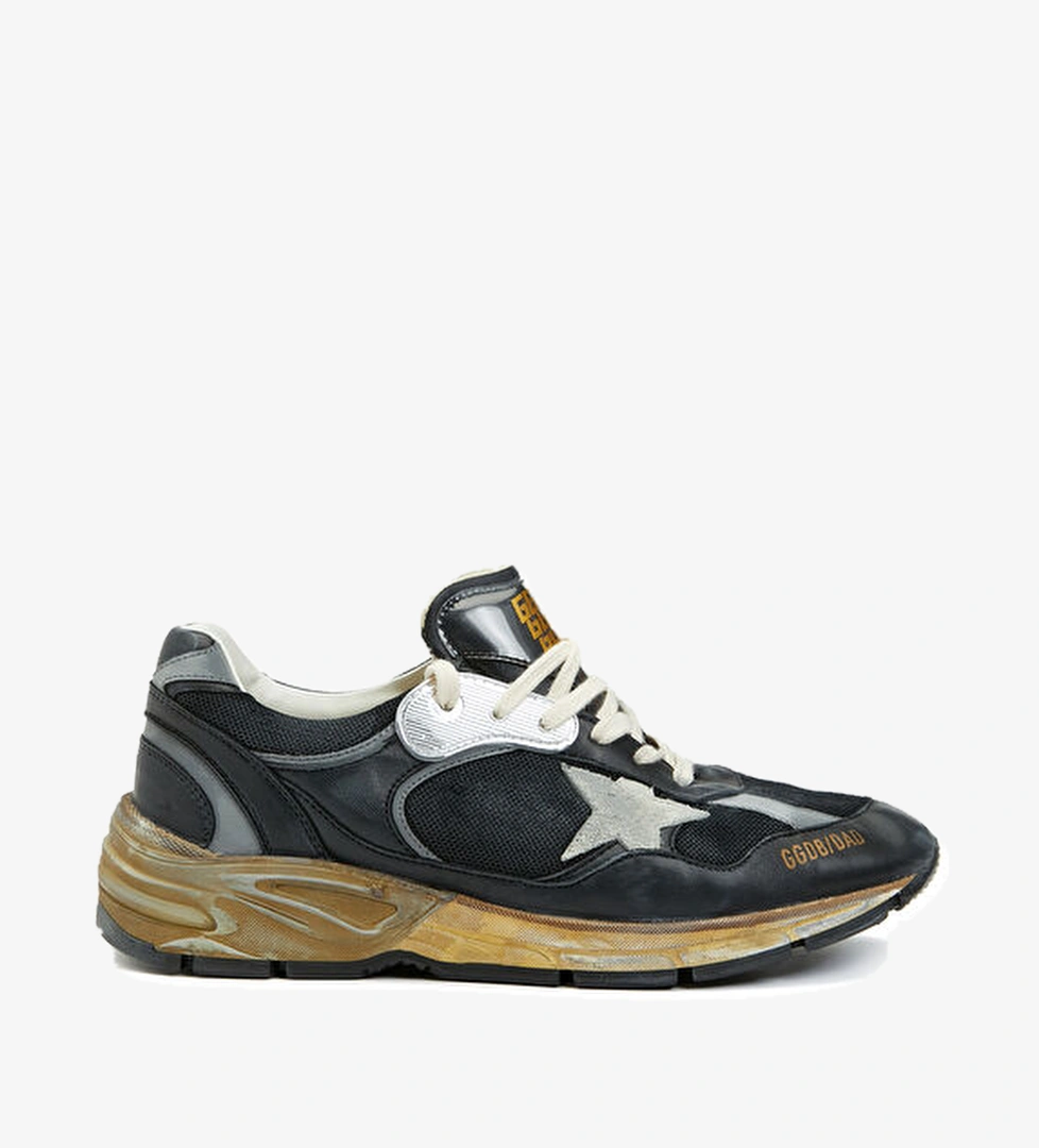 Golden Goose Dad Siyah Gri Erkek Deri Sneaker model görseli