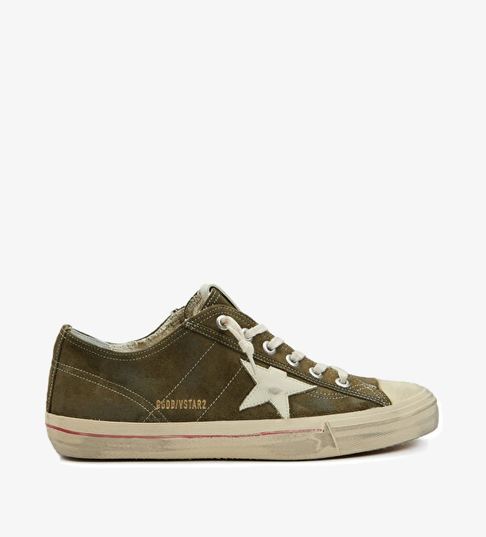 Golden Goose V Star2 Haki Erkek Deri Sneaker model görseli