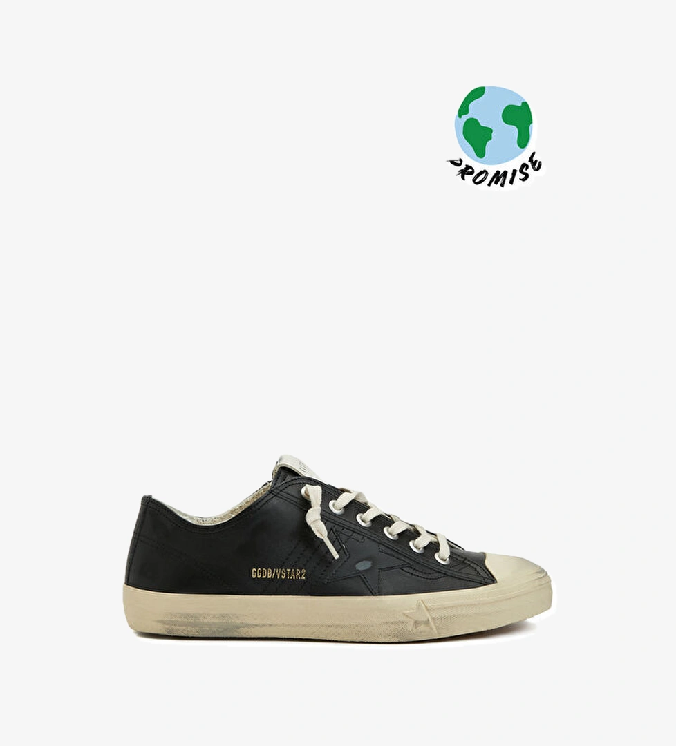 V Star2 Siyah Erkek Deri Sneaker - Görsel 1