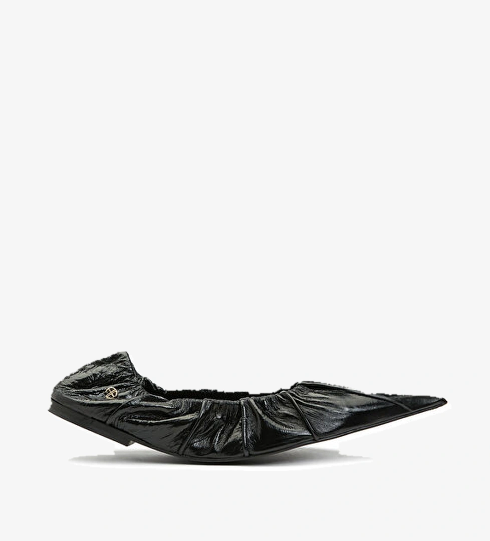 Anine Bing Siyah Deri Babet model görseli