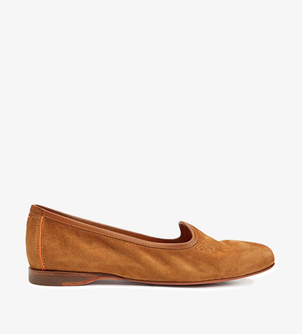 Santoni Taba Kadın Süet Loafer model görseli