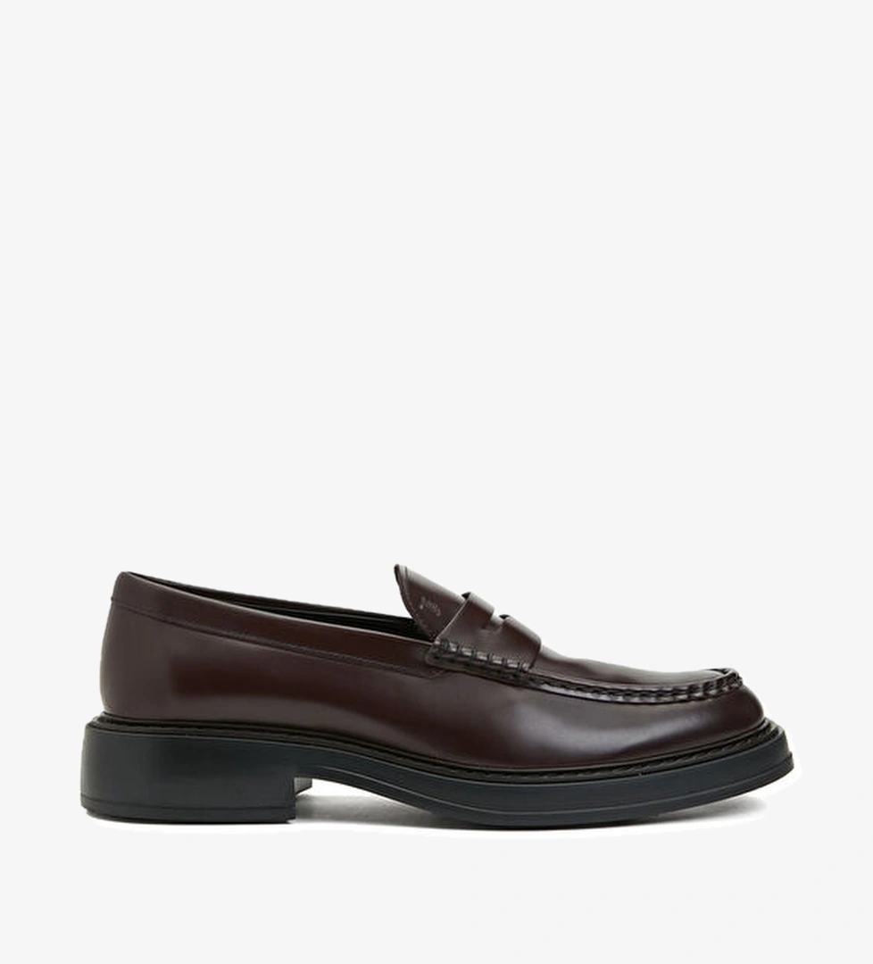 Tod's Bordo Erkek Deri Loafer model görseli