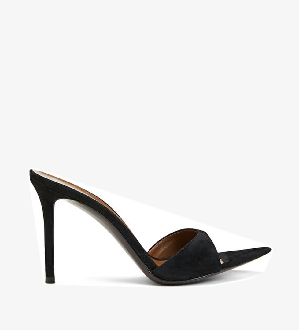 Giuseppe Zanotti Siyah Kadın Deri Terlik model görseli