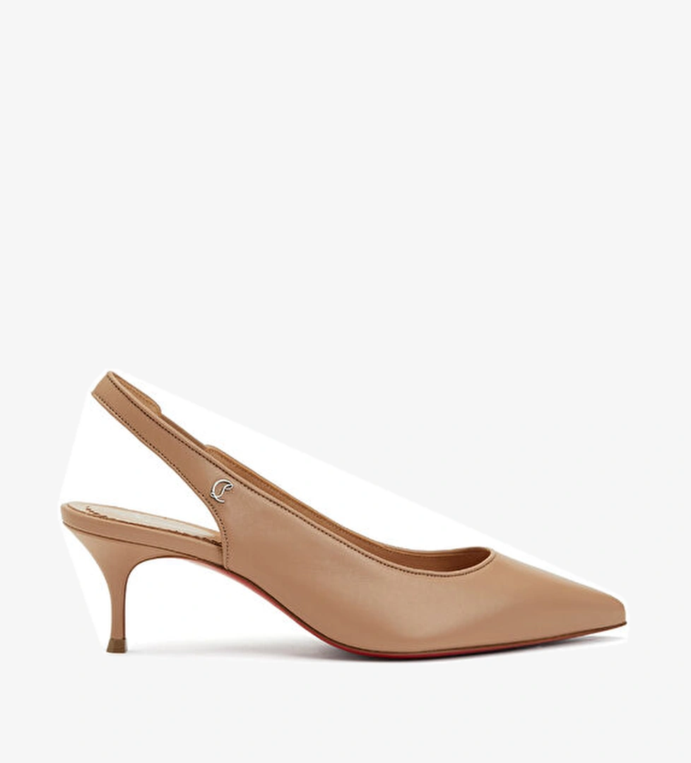 Christian Louboutin Sporty Kate Nude Deri Topuklu Ayakkabı model görseli