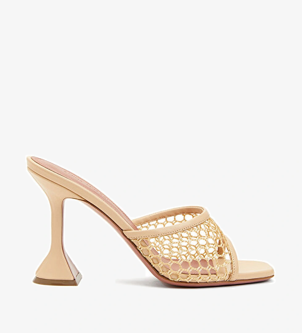 Amina Muaddi Lupita Net Bej Kadın Terlik model görseli